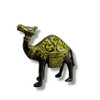 Close-up view of the intricate detailing on our 10x10 cm antique-style metal camel statue.