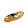 Close-up view of the intricate brass textures and finish on our 15 cm shoe-shaped ashtray.