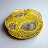 Hand-painted Yellow Floral Meze With | Sophisticated Boutique Accessory | Crafted In Dubai - Luxury Handcrafted Art Craftihouse Dubai