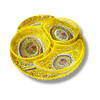 Hand-painted Yellow Floral Meze With | Sophisticated Boutique Accessory | Crafted In Dubai - Luxury Handcrafted Art Craftihouse Dubai