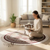 Round Silk Floor Carpet