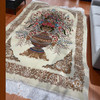 Floral Pattern Silk Carpet – 150x100 Cm Machine-made Floor Silk Area Home Décor & Gift | Authentic Soft Sajadah | Elegant Muslim Prayer Rug - Luxury Handcrafted Art Craftihouse Dubai