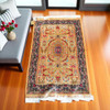An exquisite silk carpet from Craftihouse, blending timeless floral elegance with modern machine-made precision for sophisticated interiors.