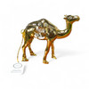 Gold Plated Camel Figurine 8x7 | Hand-painted Glass Wall Plate - Luxury Handcrafted Art Craftihouse Dubai