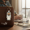 Hand painted Emirati man leather keychain – UAE souvenir gift