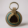 Luxury Handmade Leather Keychain With Purple Agate Artisan Detail Shot