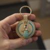 Handmade Leather Keychain With Metal Angel | Traditional Heritage Stone Art | Premium Gift Choice - Luxury Handcrafted Art Craftihouse Dubai