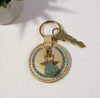 natural stone key ring