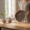 Unique Home Décor Plate Hand-engraved | Artisan Glassware Centerpiece - Luxury Handcrafted Art Craftihouse Dubai