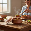 An exclusive, artisanal clay Dizi pot, bringing the timeless tradition of slow-cooked, flavorful stews into your modern kitchen.