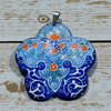 Elegant Minakari copper pendant with handcrafted enamel design, perfect gift for her