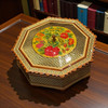 Luxury Hexagon Luxury Handmade Khatamkari Wooden Gift Box Artisan Detail Shot