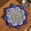 High-quality 16 cm copper wall plate featuring authentic Meenakari enamel designs and rich cultural patterns.