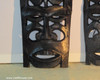 Exclusive Hand Carved Pair Of Ebony | Authentic African Folk Art Bust Fine Craftsmanship Detail