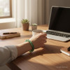 Luxury "glacial Mint" Translucent Natural Stone Bracelet Artisan Detail Shot