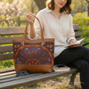 Premium Heritage Brown Leather Pateh Dozi Handbag Handcrafted Craftsmanship