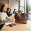 Premium Heritage Brown Leather Pateh Dozi Handbag Handcrafted Craftsmanship