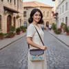 Tavoos Peacock Hand-Painted Genuine Cow Leather Handbag