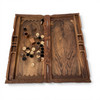 Masterpiece Hand-Carved 3D Wooden Backgammon Set – 60x60 cm Premium Heavy Hardwood Board, Elite Persian Kings Cyrus, Darius & Xerxes Achaemenid Heritage Sculpture