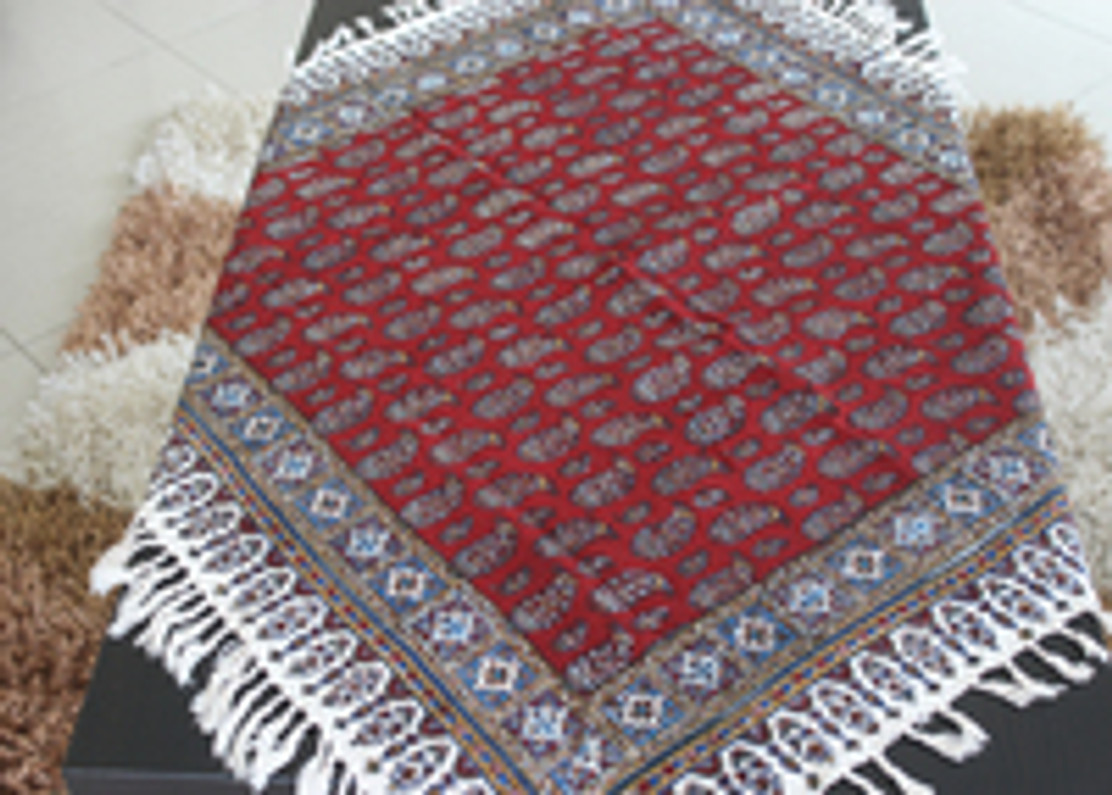 Block Printed tapestry (ghalamkari) , handmade tablecloth