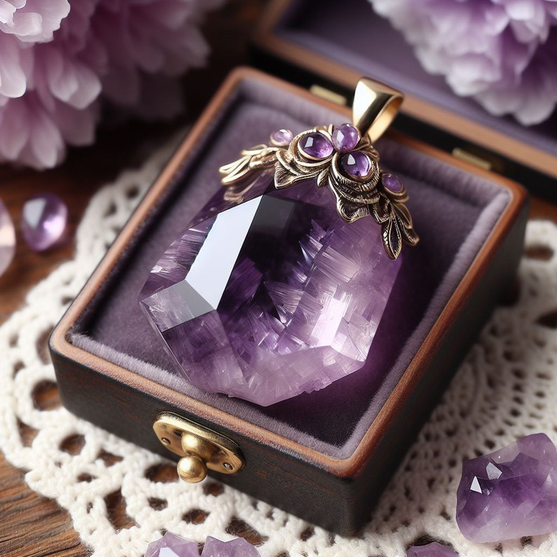 Amethyst Stone , Amethyst jewelry , Amethyst pendant , gift