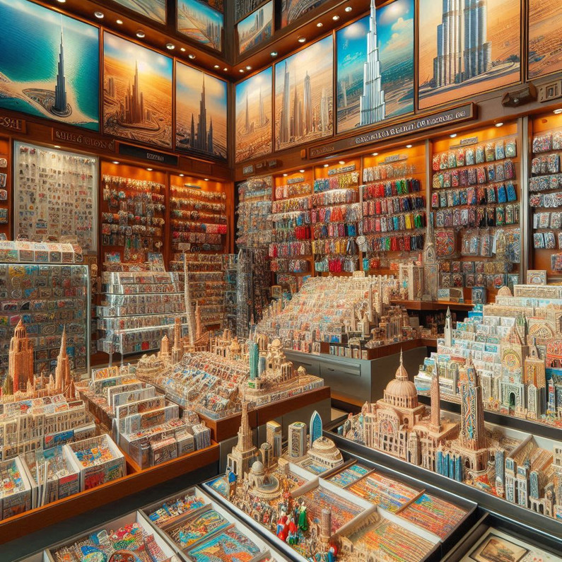 Burj khalifa souvenirs , miniature replicas , plates and mug