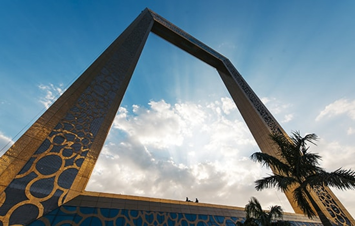 Dubai Frame selfie by the world’s largest frame in Dubai