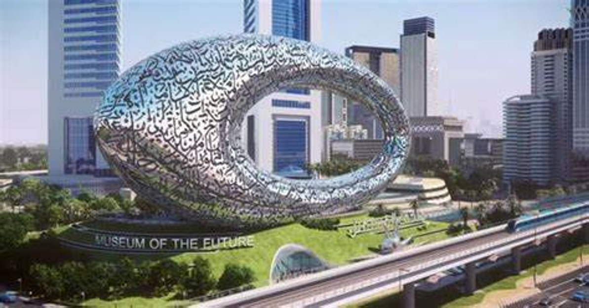 Marvel at Dubai's Museum of the Future .