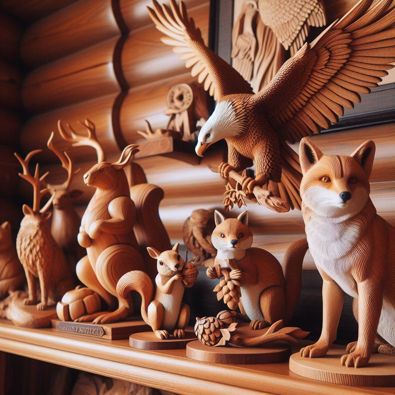 Exploring the Beauty of Wooden Sculpture Art: From Animals to Human Faces