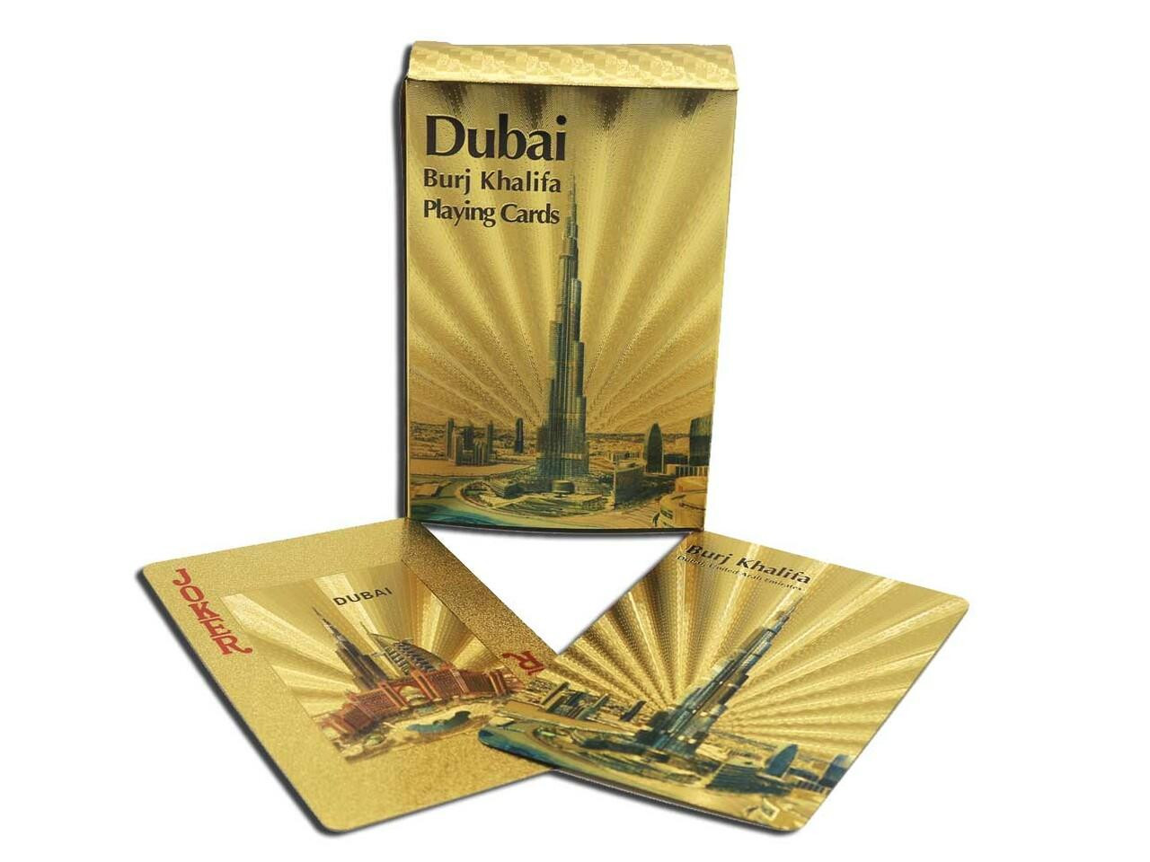 Gold Foil Playing Cards with dubai Design Dubai Souvenir