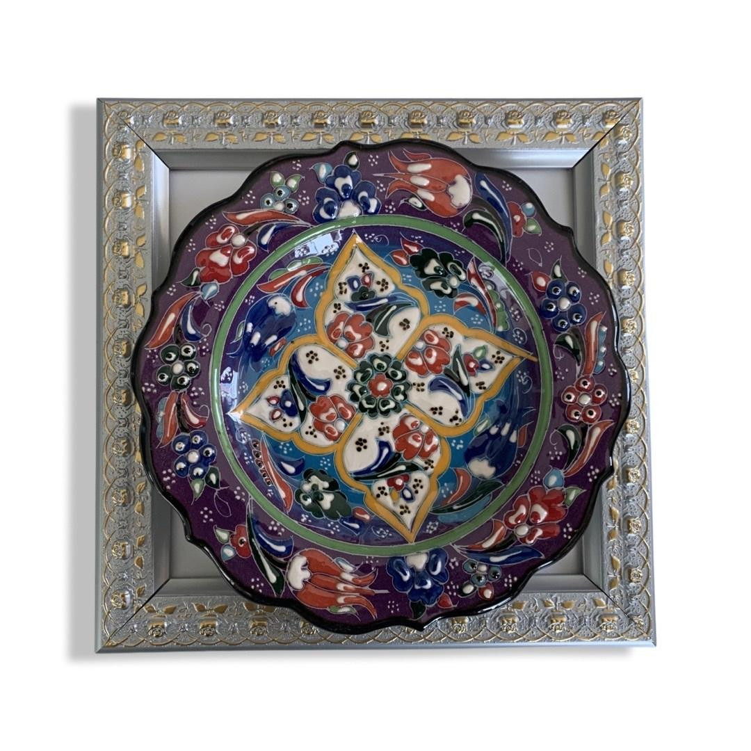 Hand Painted Turkish Ceramic Plate with Frame Shop Online