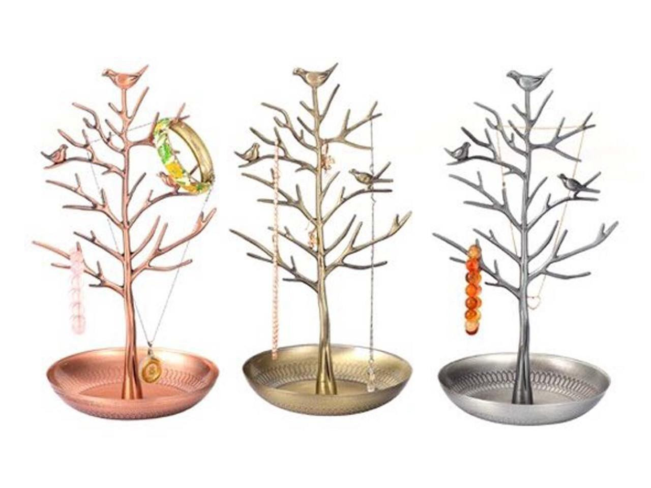 Birds & Tree Jewelry Display Stand Organizer Holder