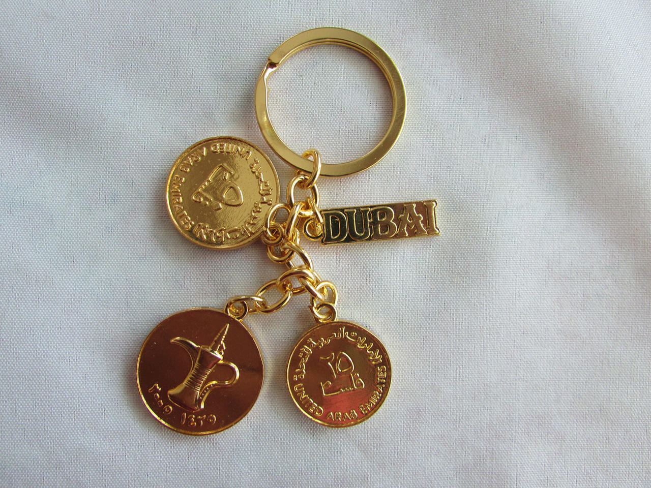 UAE coins Pattern key ring , Dubai key chain , UAE souvenir