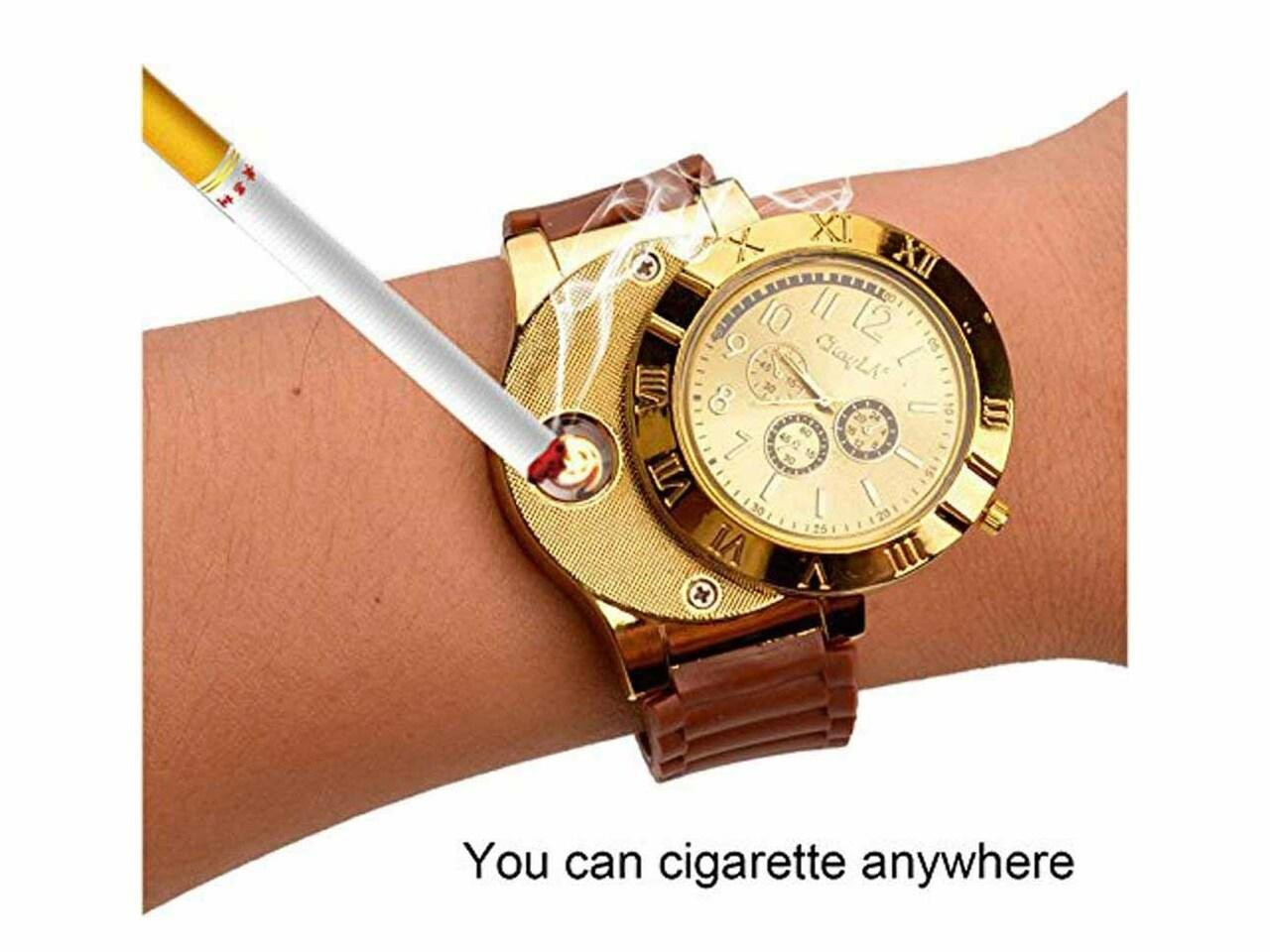 An Elegant Man's Hand, Which Is Wearing A Wrist Watch, Holds A Cigarette  That Emits Toxic Nicotine Smoke. Stock Photo, Picture and Royalty Free  Image. Image 144008833.