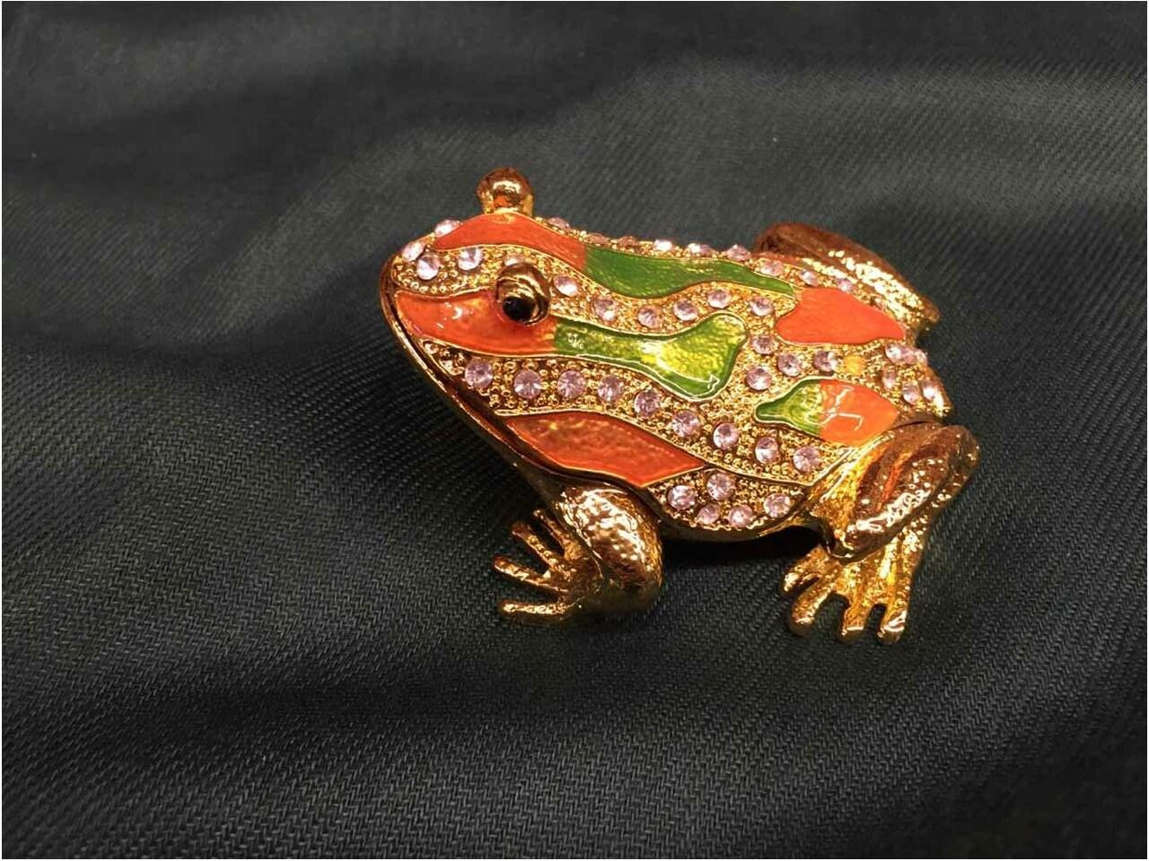 HOT Tree Frog Frog Jewelry Box Enamel Painted Frog Jewelry Box