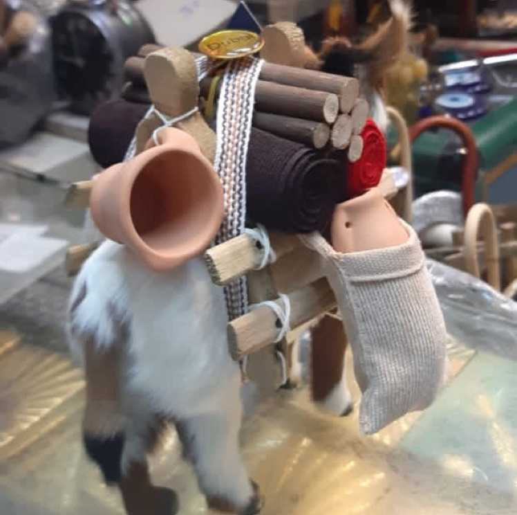 Awesome loaded handmade donkey , height 10 cm , loaded