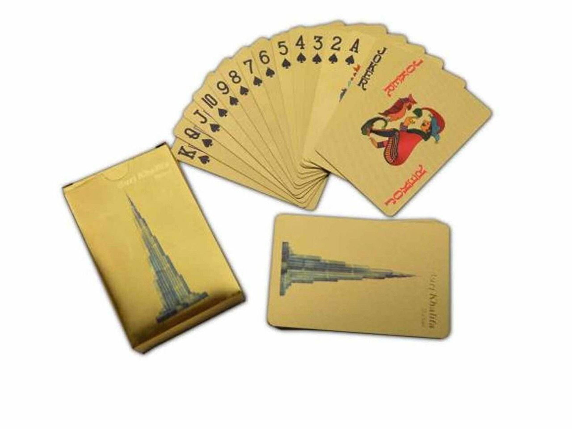 Gold foil card 24K Gold Foil Playing Cards with embossed