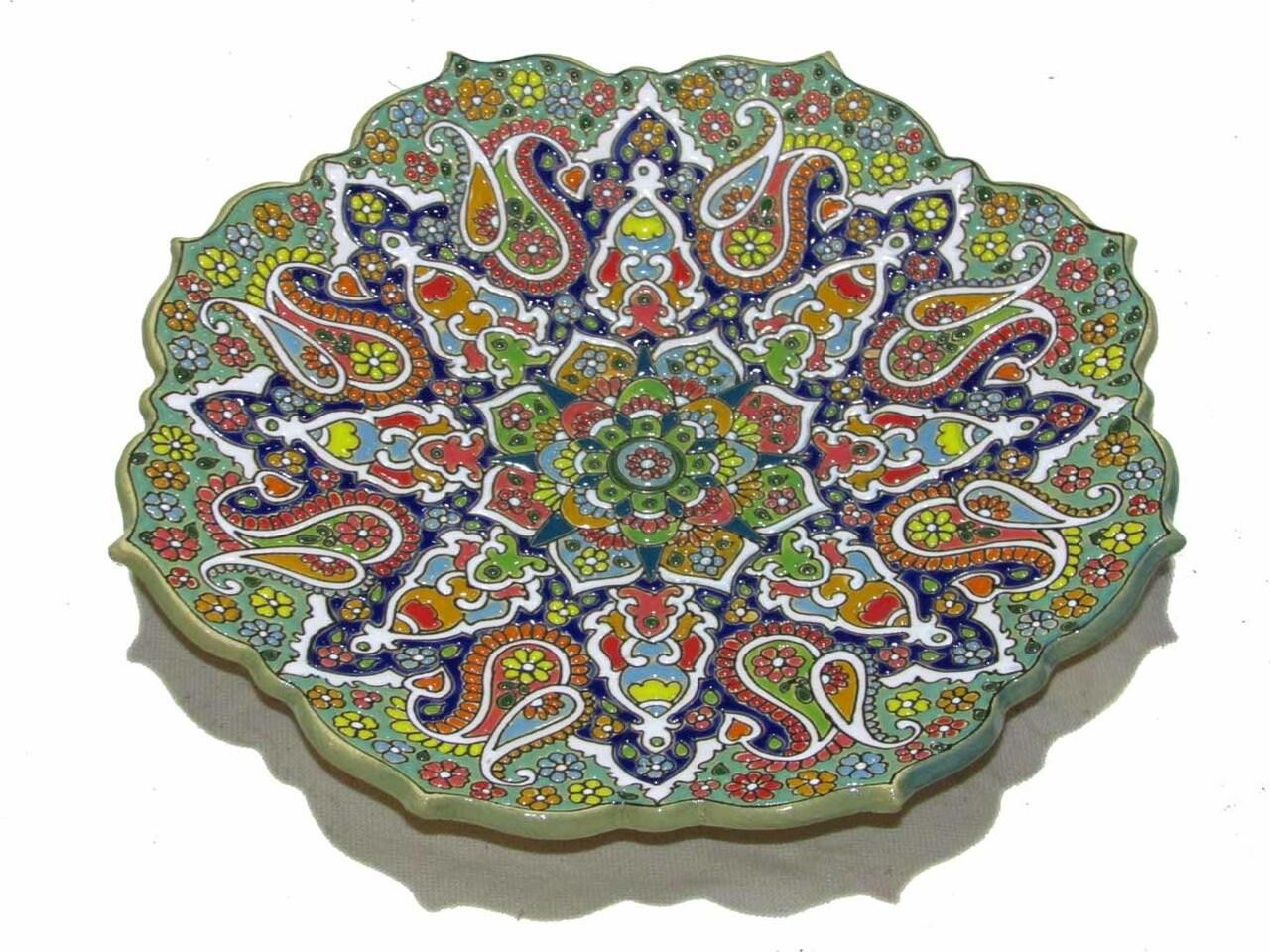 Wall decor plate , Handmade Turkish Plate , Embossed Plate