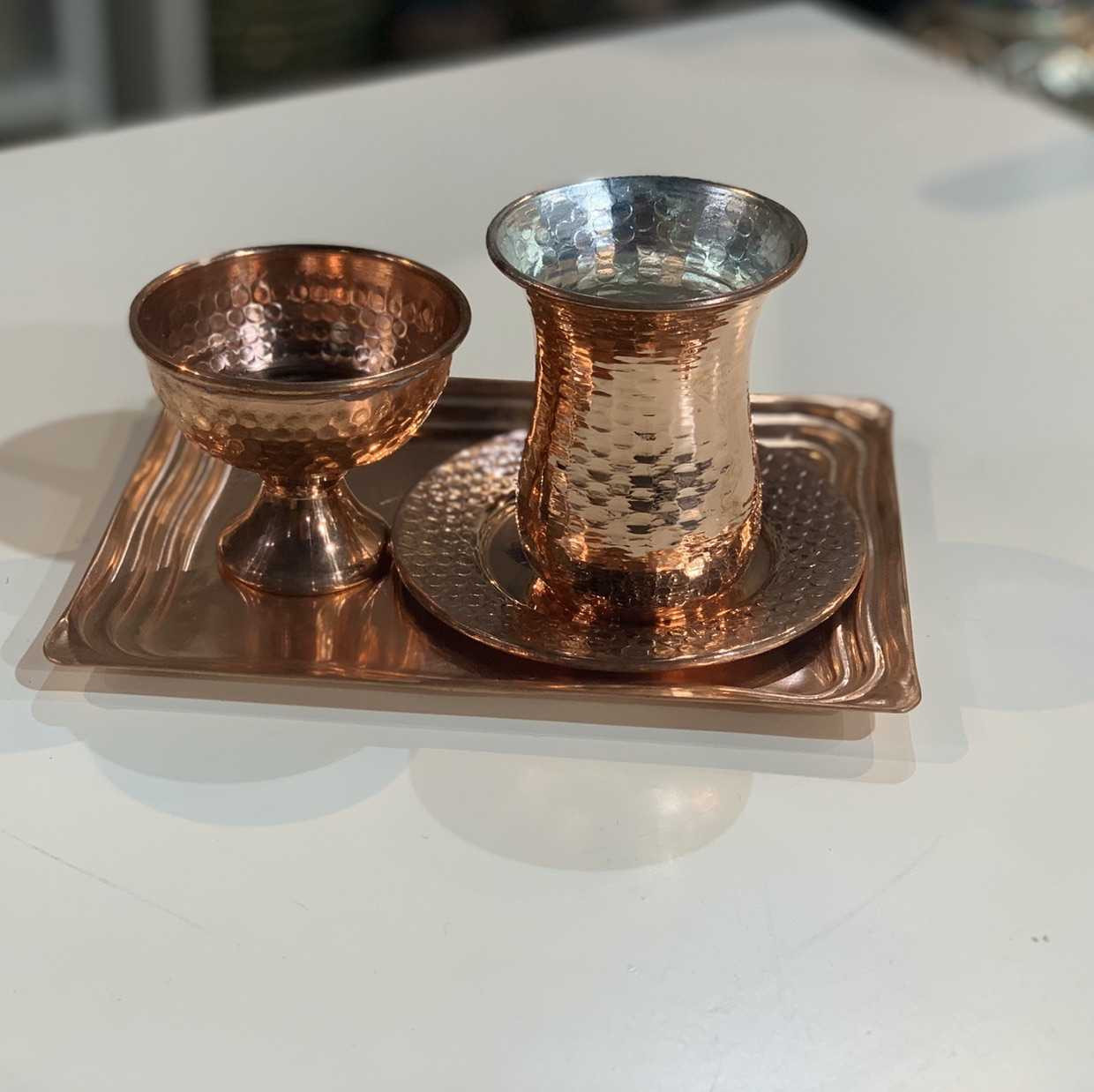 Copper single tea set , Traditional handmade Tea set