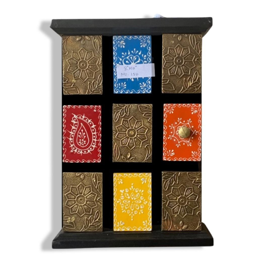 Wall hanging wooden chest , wall decor , wall hanging wooden