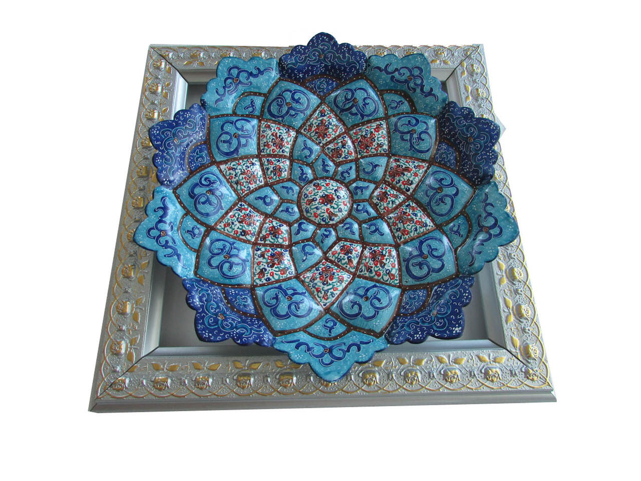 handmade decorative plate , Minakari ,handmade Enamel Wall Art