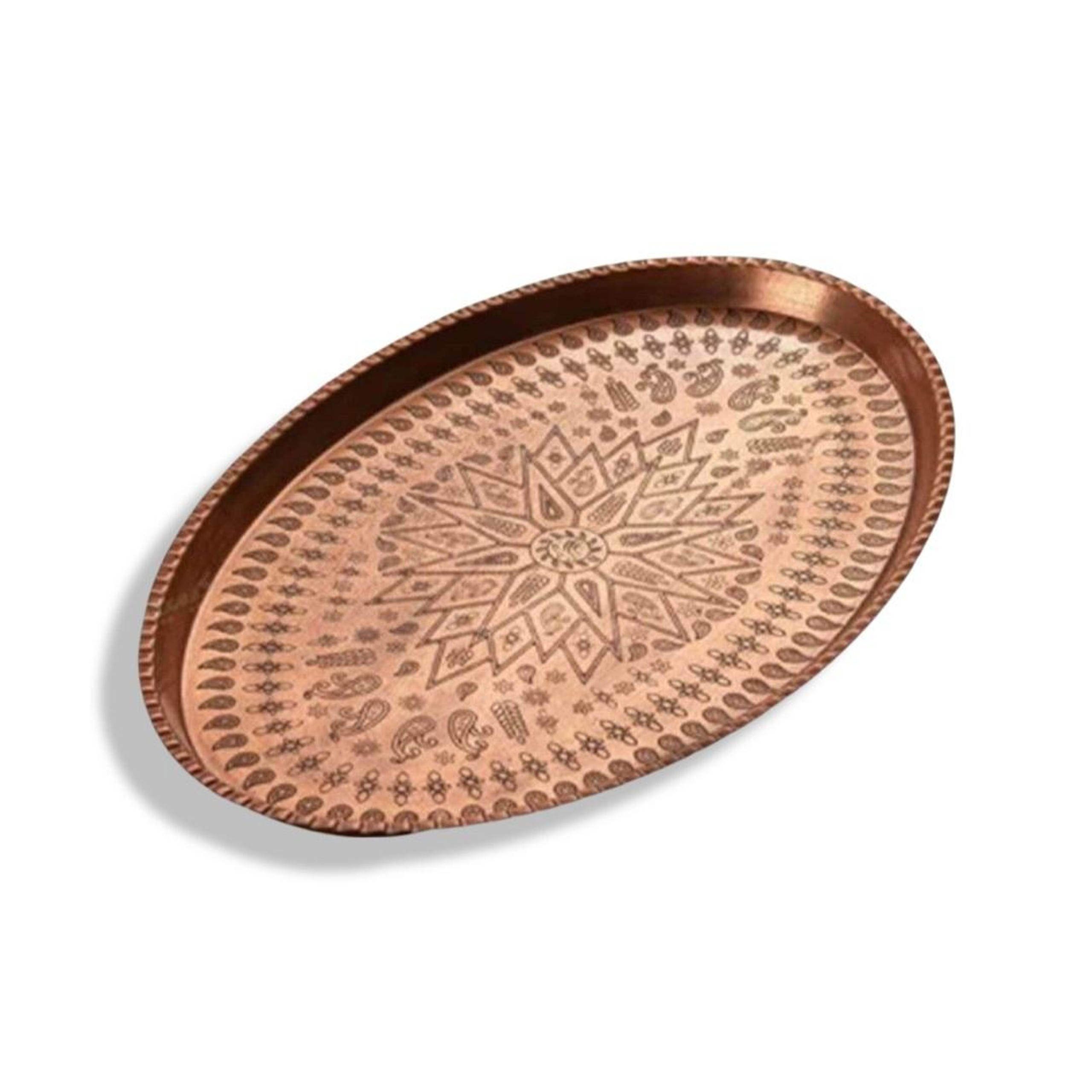 Serve tray 30x19 cm , Serving copper tray , handmade tray