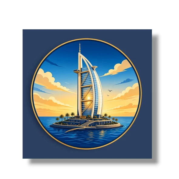 An exclusive Craftihouse aluminium fridge magnet, designed to bring iconic luxury and architectural elegance to metal surfaces.