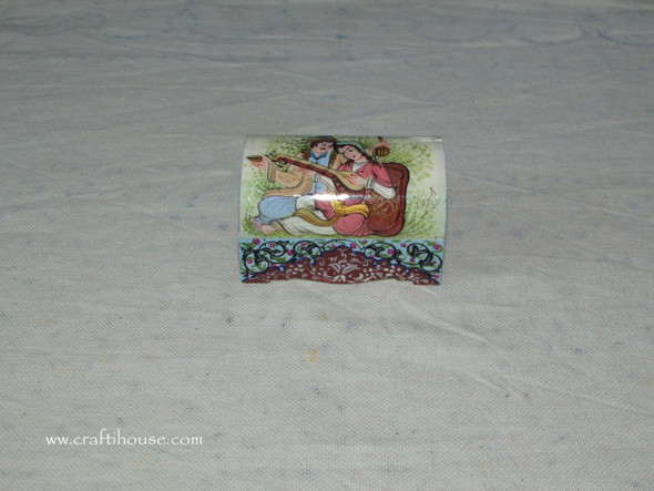Artisan miniature box ,, Hand Painted Camel Bone Box High-Resolution Product Shot