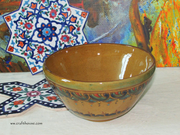 Handcrafted Ceramic Brown Bread Bowl | Premium Luxury Decor - Luxury Handcrafted Art Craftihouse Dubai