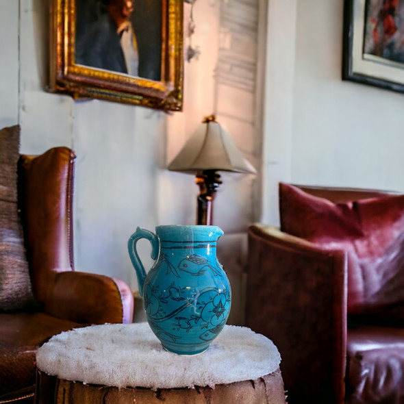 Handcrafted Artisanal Ceramic Pitcher | Premium Luxury Decor - Luxury Handcrafted Art Craftihouse Dubai