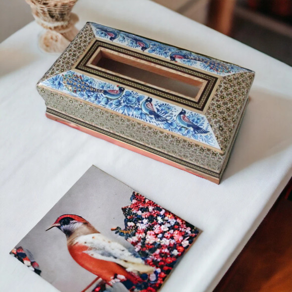 Exclusive Marquetry Tissue Vintage Khatamkari Fine Craftsmanship Detail