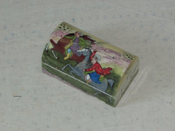Exclusive jewelry box for gold coins  , Hand Painted Camel Bone Box ,369 Fine Craftsmanship Detail