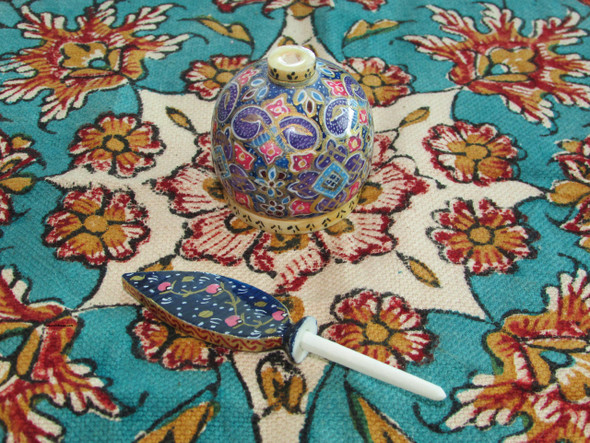 Luxury Eye Liner . A Cute Hand Painted "Camel bone" Kohl Tube and  Stick. Premium Design Showcase