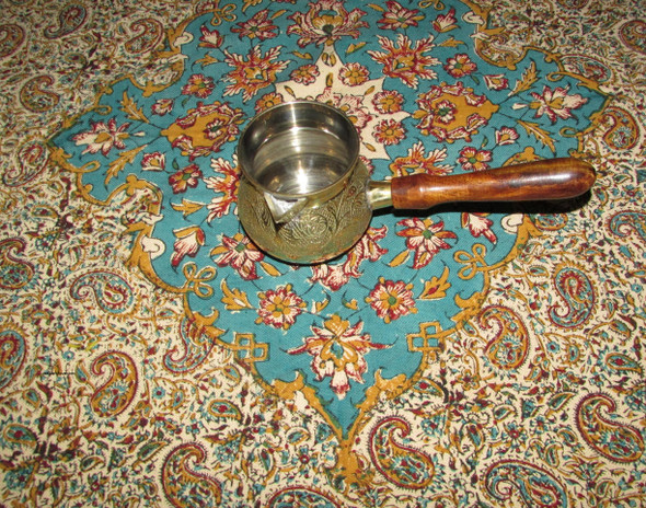Exclusive Turkish Brass Engraved Brass Coffee Fine Craftsmanship Detail